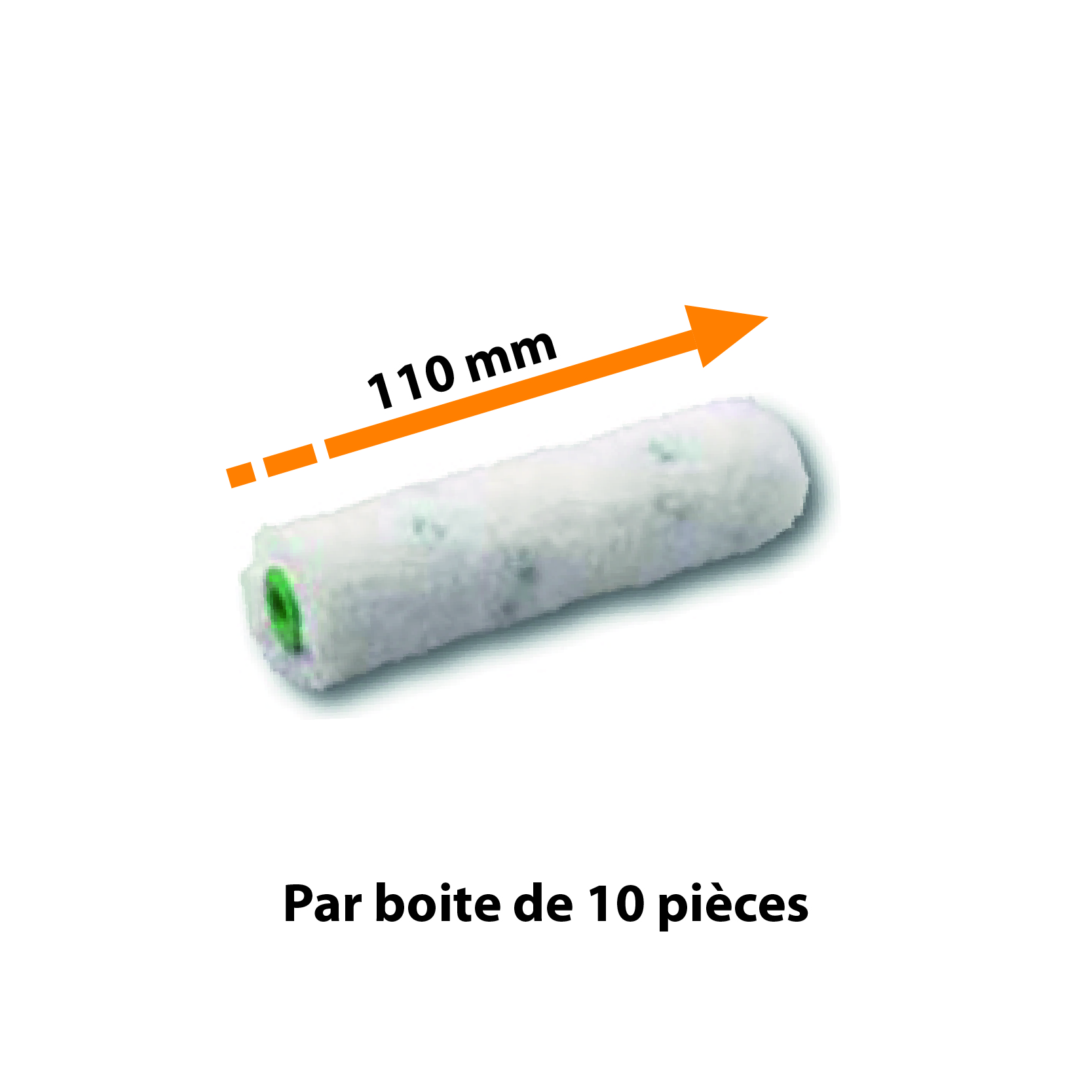manchon microfibres 10 mm