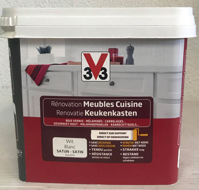 Peinture rénovation meubles cuisine 750ml et 2l V33