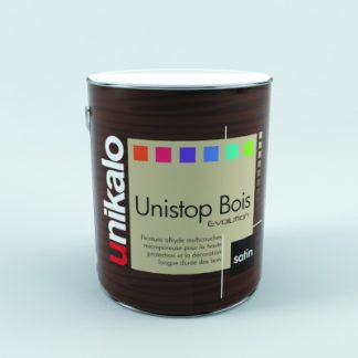 Peinture bois UNIKALO noir ou gris anthracite 750ml