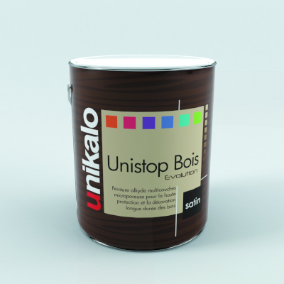 Peinture bois UNIKALO noir ou gris anthracite 750ml