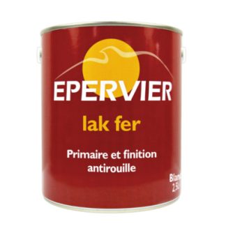 Peinture fer primaire+finition blanc EPERVIER
