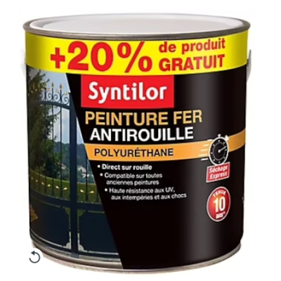Peinture fer SYNTILOR 1,5L+20% Gratuit