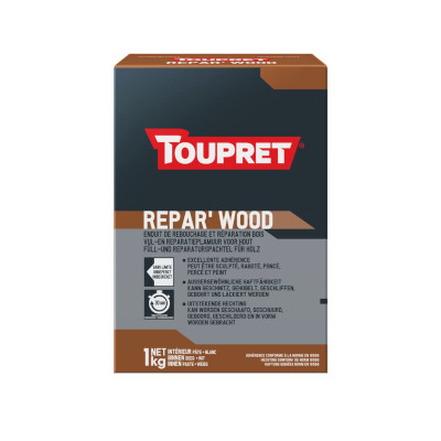 Enduit de rebouchage bois REPAR WOOD TOUPRET 1KG