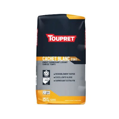 Enduit Cachet blanc 2 en 1 TOUPRET 15KG