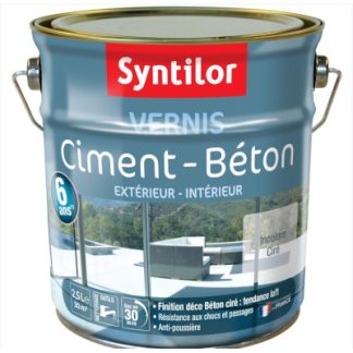 Vernis ciment béton SYNTILOR 2.5L incolore ciré